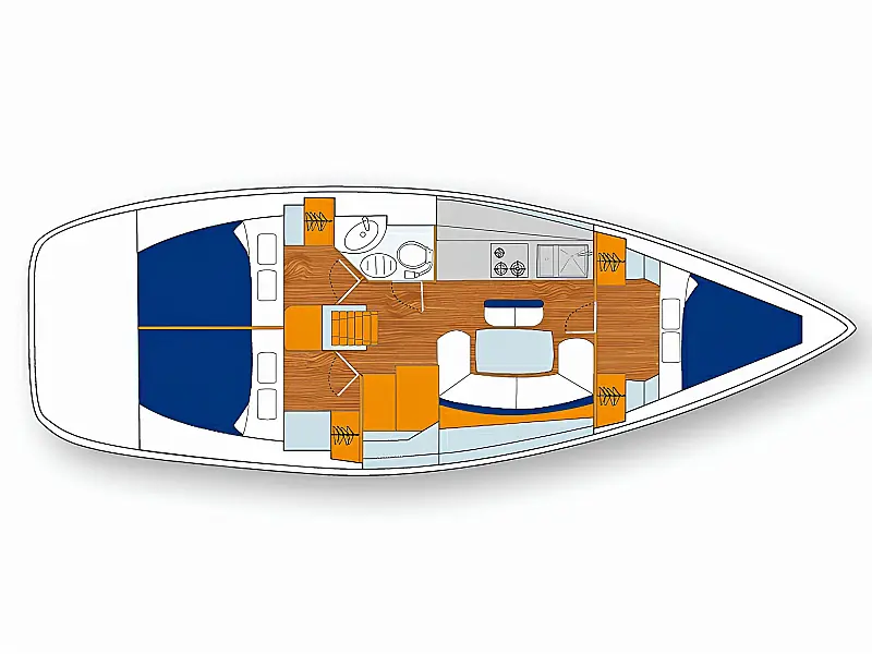 Layout of Beneteau Cyclades 39.3