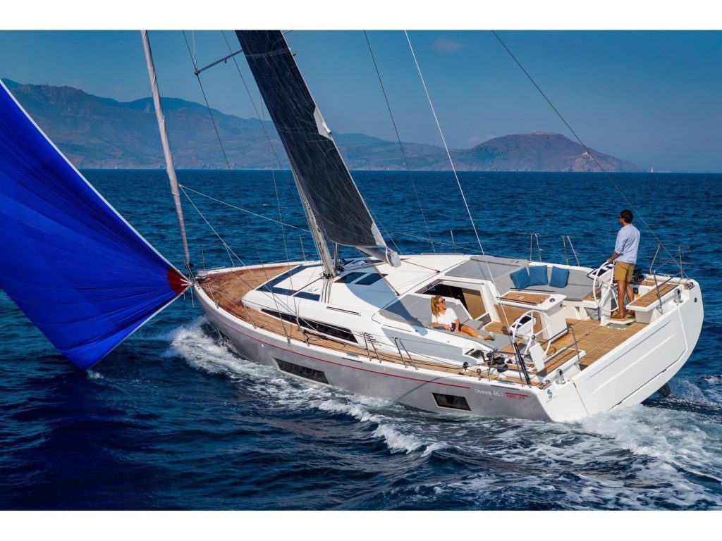 Sailing yacht Beneteau Oceanis 46.1 Breezy in Orhaniye near Marmaris in Turkey