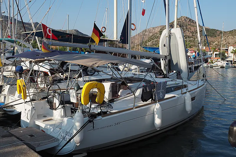 Sailing boat Jeanneau Sun Odyssey 349 Blue Dreams for charter in Fethiye in Turkey