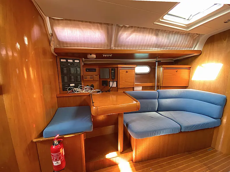 Navigation table in sailing yacht Jeanneau Sun Odyssey 43 Saida for charter in Fethiye in Turkey