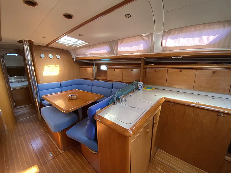 Galley in sailing yacht Jeanneau Sun Odyssey 43 Saida for charter in Fethiye in Turkey