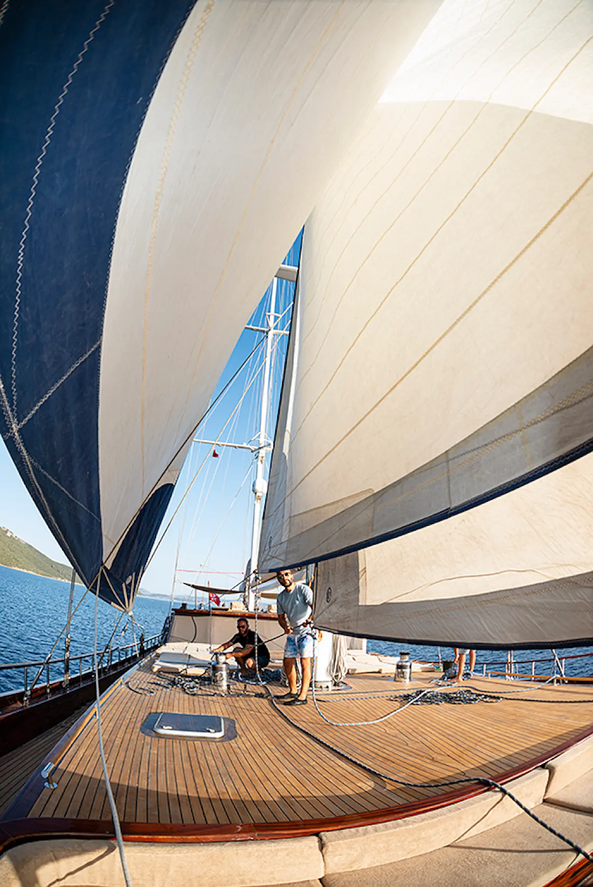 Sailing in Aegean Sea with Superior Gulet Queen of Datca in Kos Island in Greece