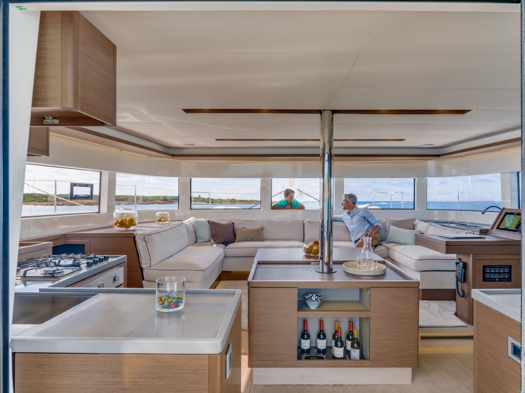 Saloon in catamaran Lagoon 50