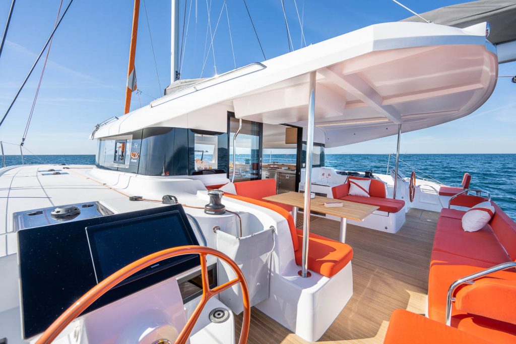 Cockpit in catamaran Excess 14