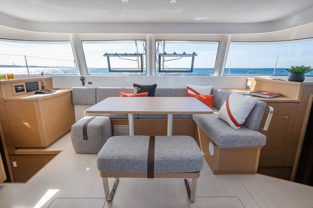 Saloon in catamaran Excess 14