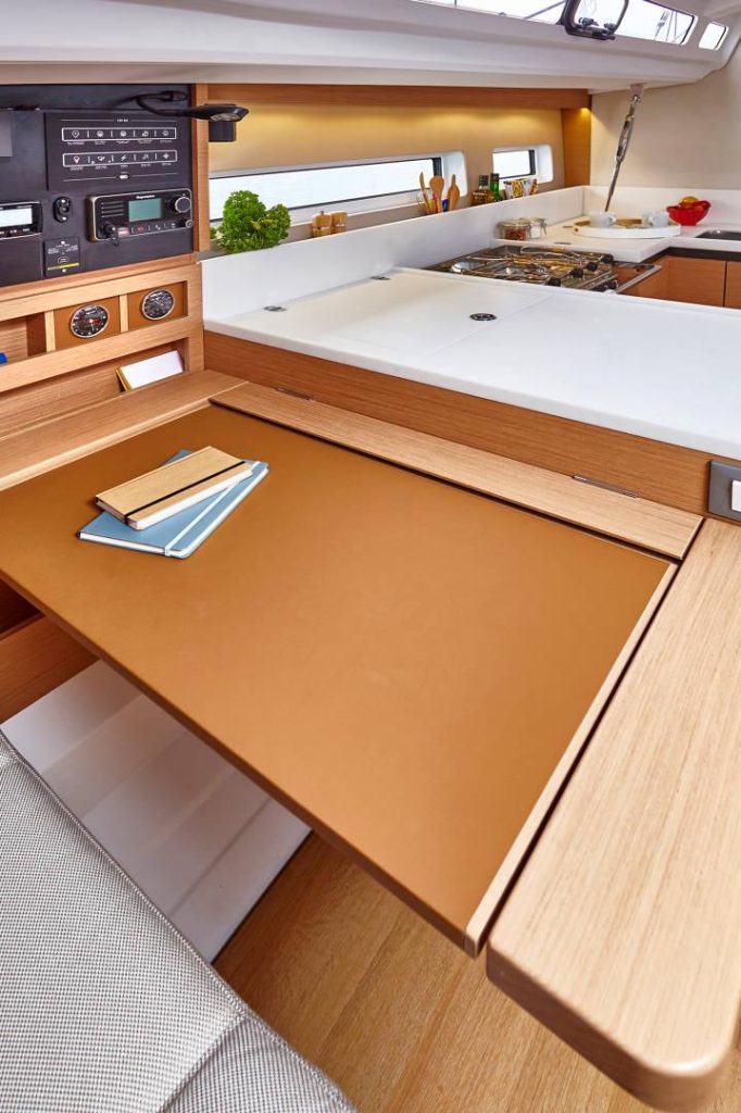 Navigation table of sailing yacht Jeanneau Sun Odyssey 440