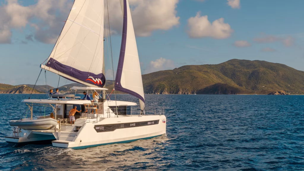 Catamaran Moorings 4600 for charter in Saint Martin in Caribbean