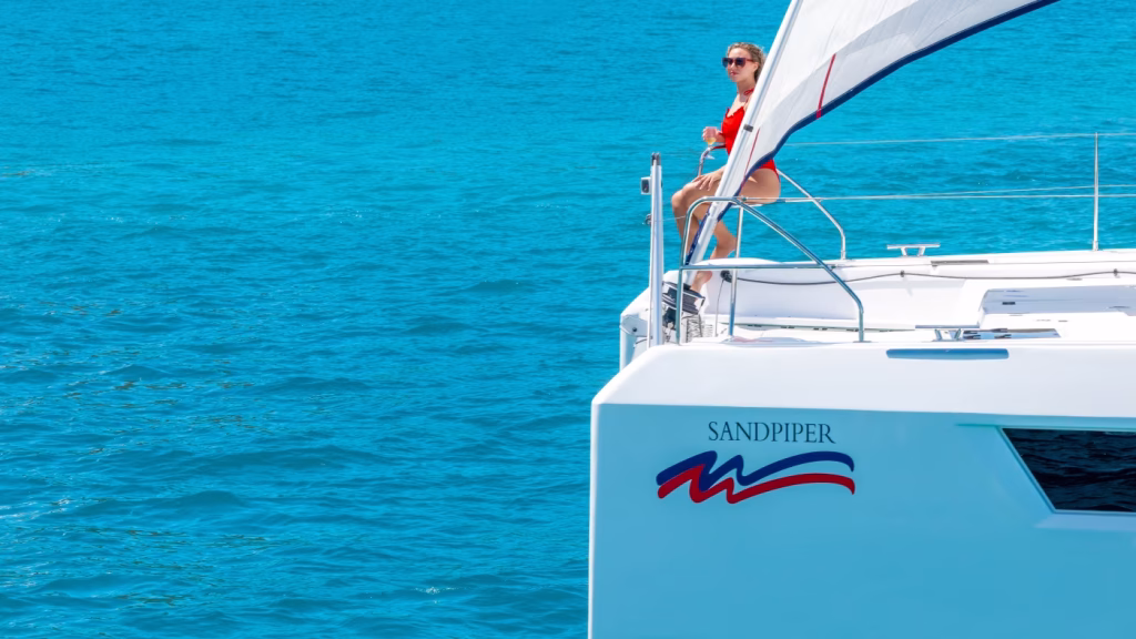 Catamaran Moorings 4600 for charter in Saint Martin in Caribbean