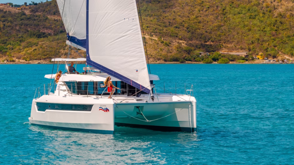 Catamaran Moorings 4600 for charter in Saint Martin in Caribbean