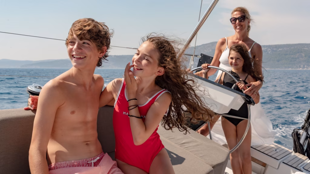 Family sailing holidays at sailing yacht Moorings 44.3 for charter in Saint Martin in Caribbean